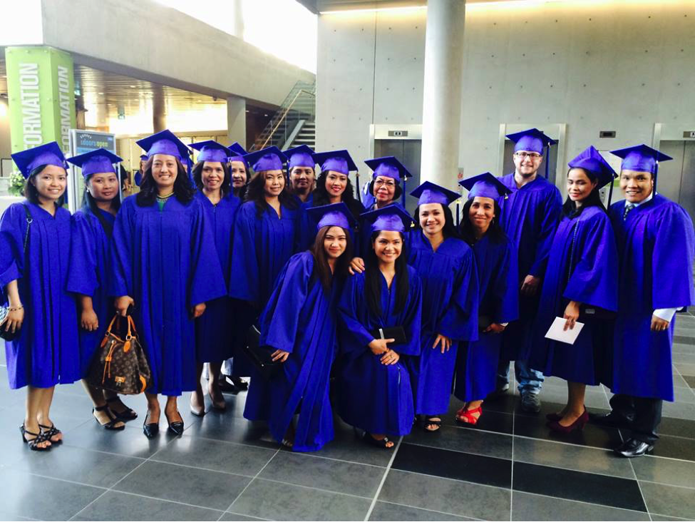 Academy of Learning College graduates at New Surrey City Hall in BC